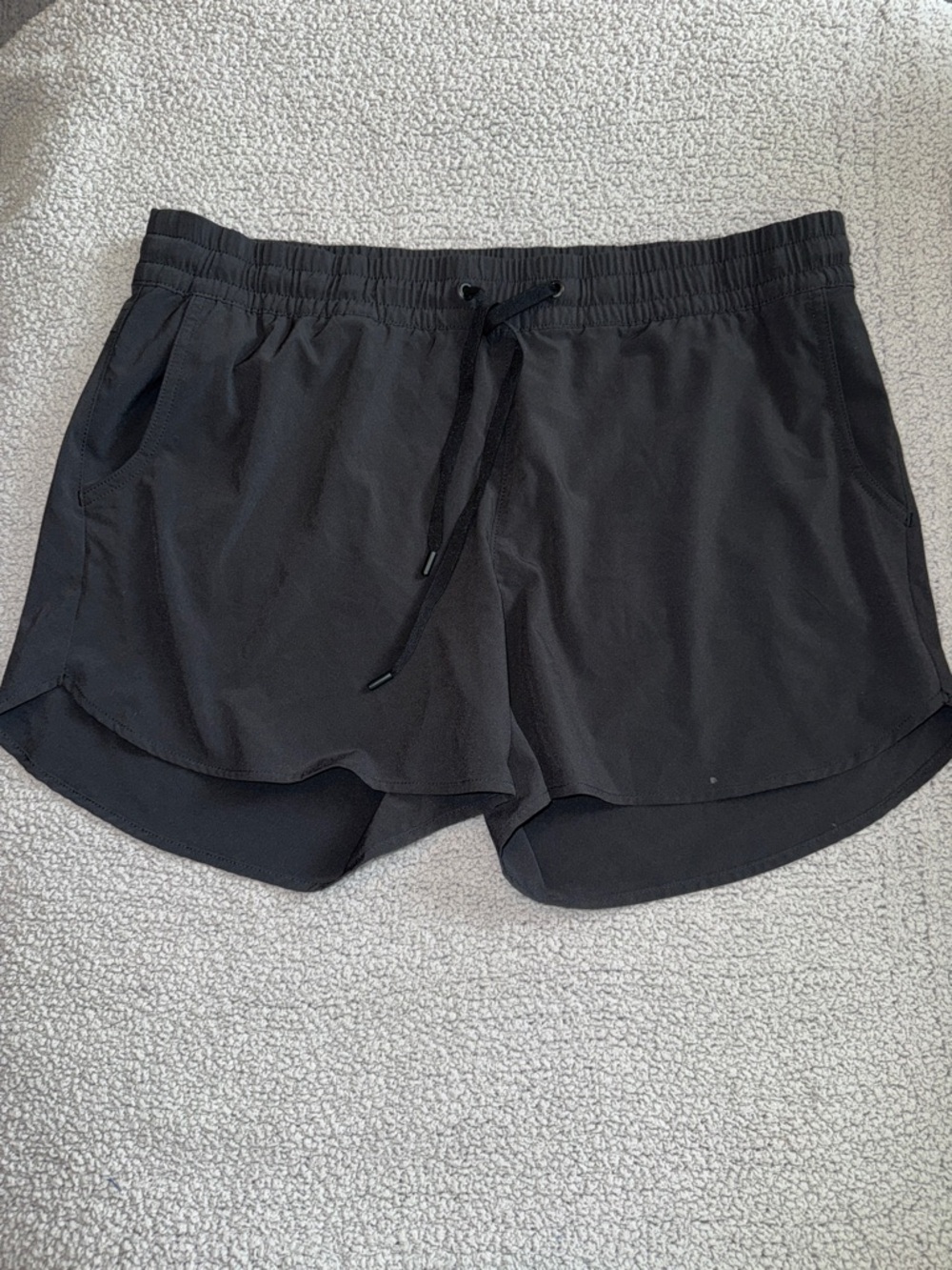 Eddie Bauer Black Athletic Drawcord Running Shorts